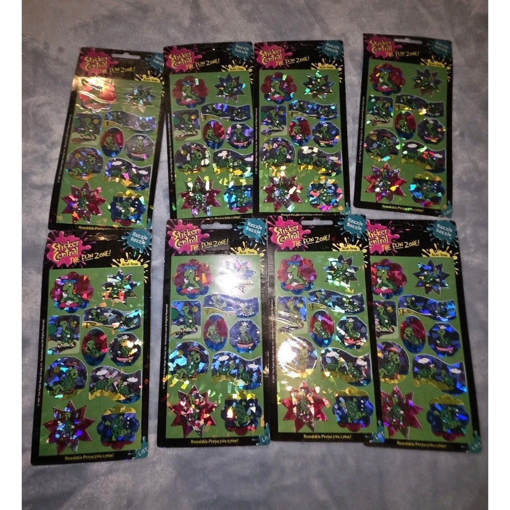 Vintage Sticker Central Holographic Turtles  Stickers Packs Sealed New